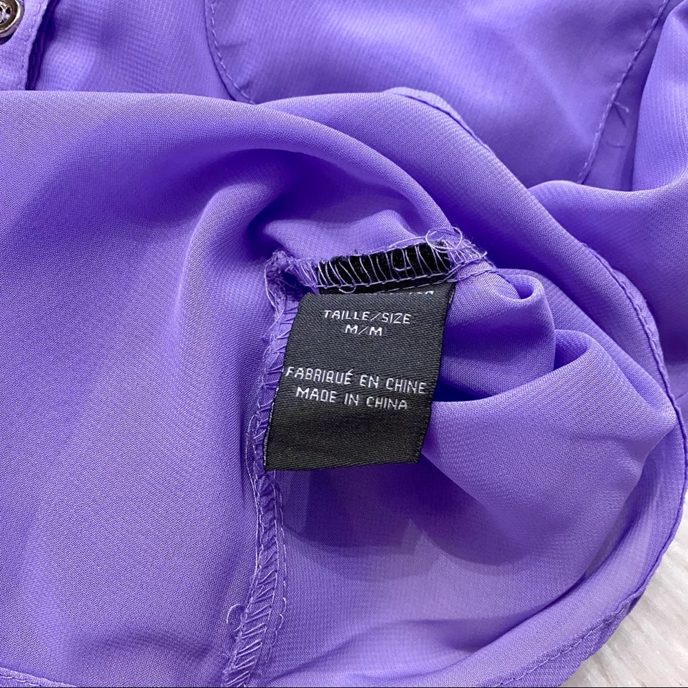 Lilac chiffon blouse - Picture 4 of 5